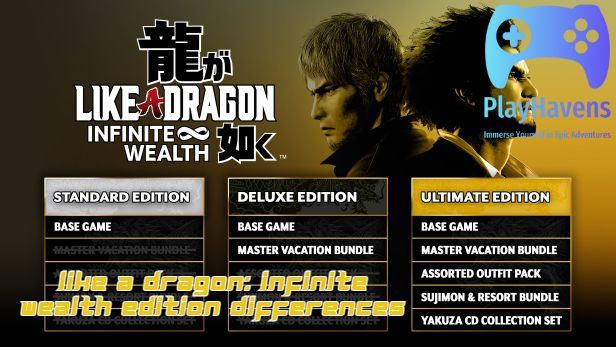 Like a Dragon Infinite Wealth edition differences